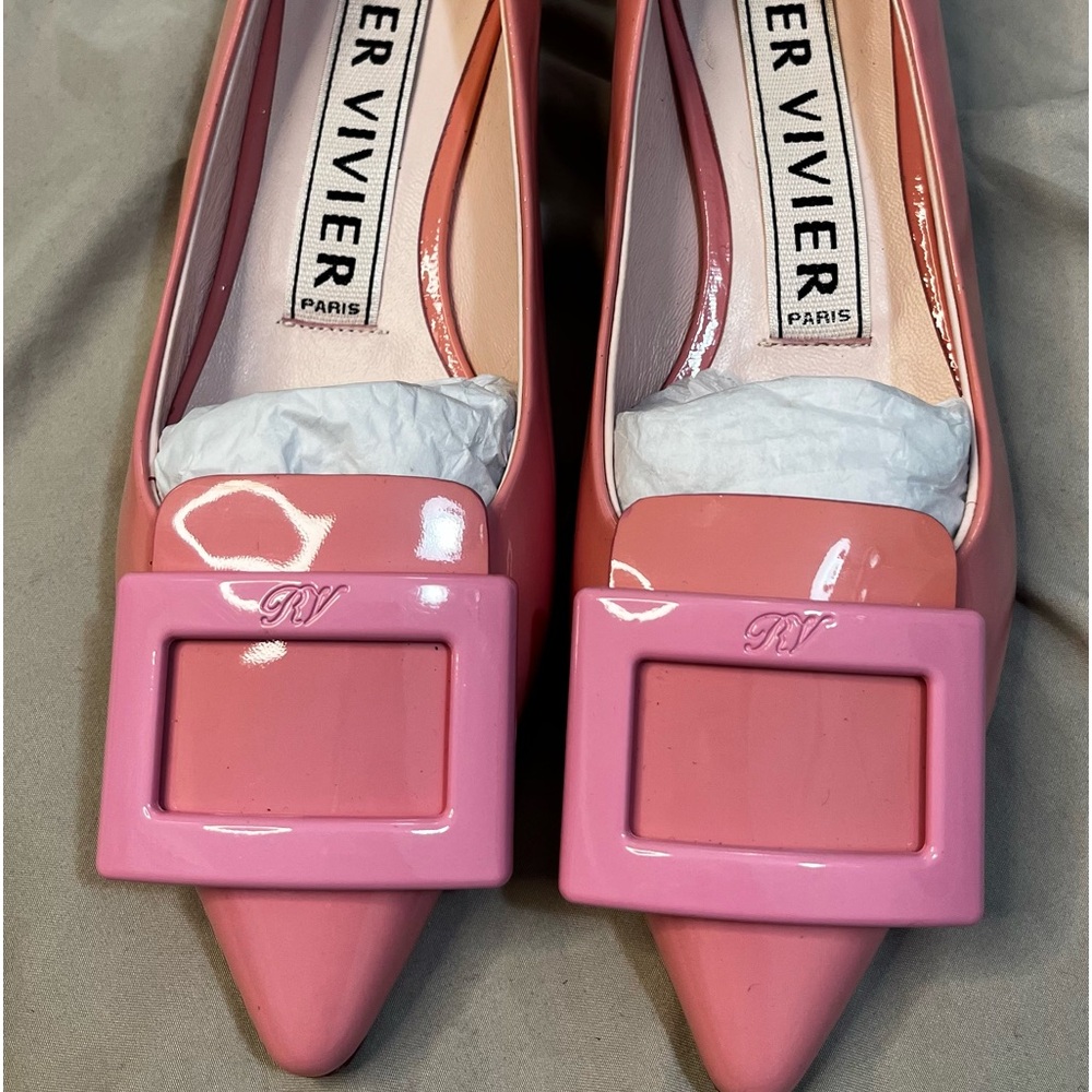 Auth Roger Vivier - Light Pink Patent Leather Women's Pumps Sz 36 NEW
